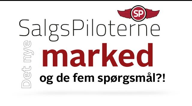 det nye marked og de fem spørgsmål salgsPiloterne