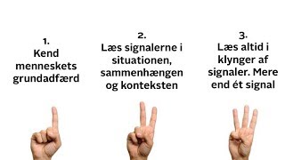 Kropssprog 3 regler MenneskeKenderen nonverbal kommunikation